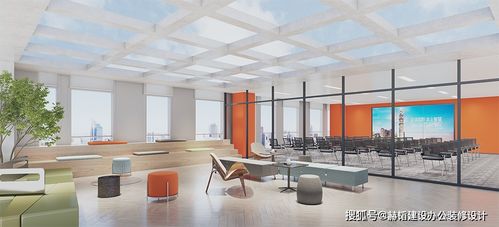 项目 橙色畅想,招聘服务平台猎聘上海办公室设计装修